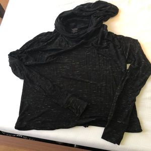 Super soft deep funnel neck hoodie